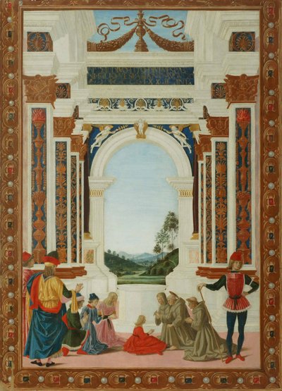 Pyhän Bernardin parantava ihme, n. 1473 tekijältä Pietro Perugino