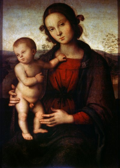 Neitsyt ja lapsi, 1400-luvun loppu tai 1500-luvun alku tekijältä Pietro Perugino