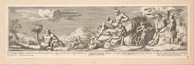 Allegoria Rooman ja Firenzen välisestä reitistä Keisari Konstantinuksen historia (sarjan nimi) tekijältä Pietro Sante Bartoli