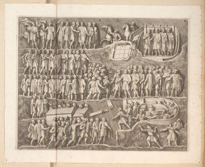 Reliefit Septimius Severuksen kaarella Roomassa tekijältä Pietro Sante Bartoli