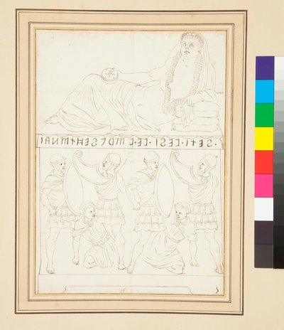 Etruskien uurna (kynä ja muste) tekijältä Pietro Santi Bartoli