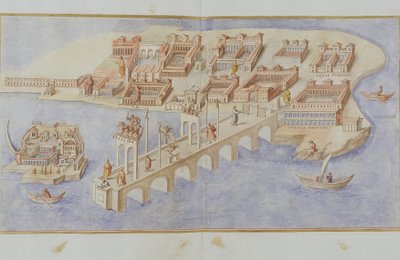 MS Gen 1496 Harbour Scene, 1674 tekijältä Pietro Santi Bartoli