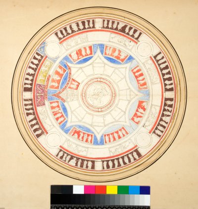 Volta di Giove Domus Aureassa (musta liitu, joissakin kynällä ja ruskealla musteella. värjätty vesiväreillä) tekijältä Pietro Santi Bartoli