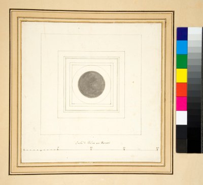 Antoninus Piuksen pylvään suunnitelma (kynä ja pesu) tekijältä Pietro Santi Bartoli
