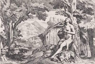 Tuhlaajapoika sikojen joukossa, neljän kuvan sarjasta, n. 1645. tekijältä Pietro Testa