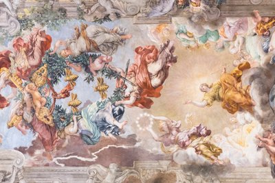 Jumalan huolenpidon voitto, yksityiskohdat tekijältä Pietro da (1596 1669) Cortona