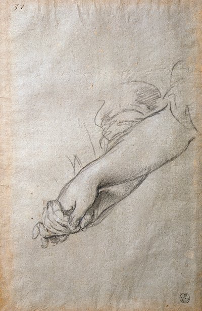 Kädet ja kädet, opiskelu Golden Acortonage -freskolle tekijältä Pietro da Cortona