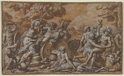Bacchanal, 1600-luku. tekijältä Pietro da Cortona