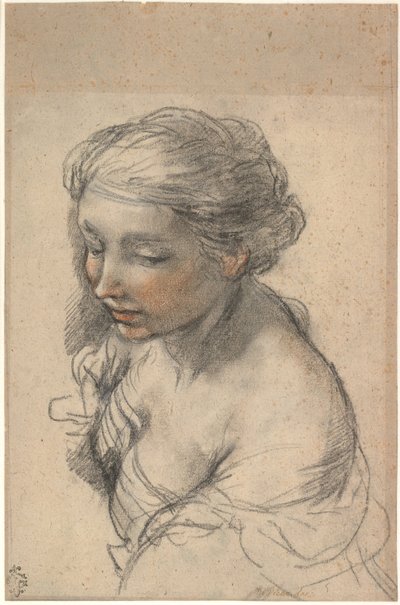 Vasemmalle kääntyneen nuoren naisen rintakuva, 1637 tekijältä Pietro da Cortona