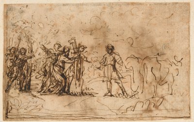 Cincinnatus kutsuttu kentältä, tutkimus "Storia di Cincinnatoon", Villa Sacchettin galleria (nykyisin Chigi), Castelfusano tekijältä Pietro da Cortona