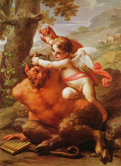 Cupid ja Pan tekijältä Pietro da Cortona