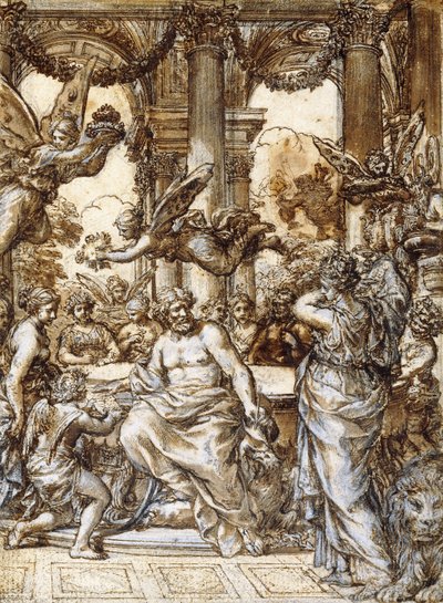 Cybele jumalten neuvoston edessä, tekijältä Pietro da Cortona