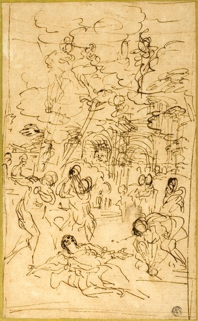 Pyhän Stefanoksen marttyyrikuolema tekijältä Pietro da Cortona
