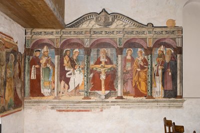 Saint Pietro ja Paolo kirkko, Valvasone, Friuli, Italia (fresko) tekijältä Pietro da Vicenza