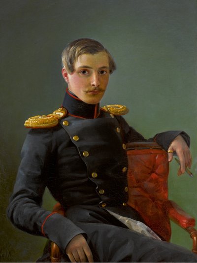 Andrei Nikolajevitš Karamzinin muotokuva 1814-1854, 1836. tekijältä Pimen Nikitich Orlov