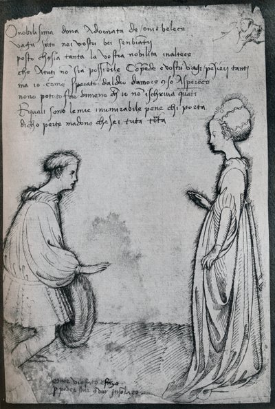 Rakkausduetto, 1400-luku, 1925 tekijältä Antonio Pisanello
