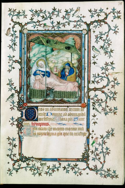 Syntymä. Petites heures du Duc de Berry ... tekijältä Pol de Limbourg