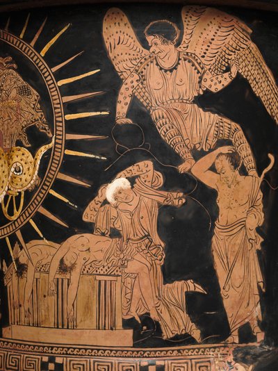 Lucanian Verhiö-Krater, noin 400 eaa tekijältä Policoro Painter