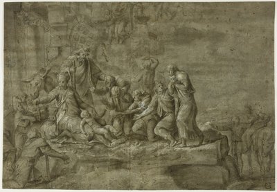 Paimenten palvonta tekijältä Polidoro da Caravaggio
