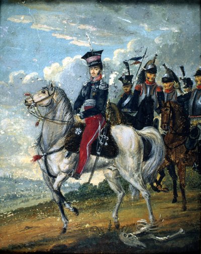 Prinssi Josef Anton Poniatowski (1763-1813) oppaineen, n. 1813 tekijältä Polish School