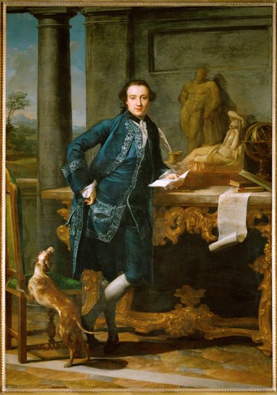 Charles John Crowle, herrasmies, joka tuli Italiaan "Grand Tour" -matkallaan... tekijältä Pompeo Girolamo Batoni