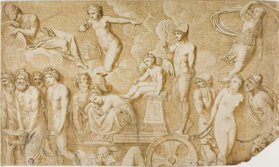 Rakkauden voitto (antiikkisen bareljeefin jälkeen) tekijältä Pompeo Girolamo Batoni