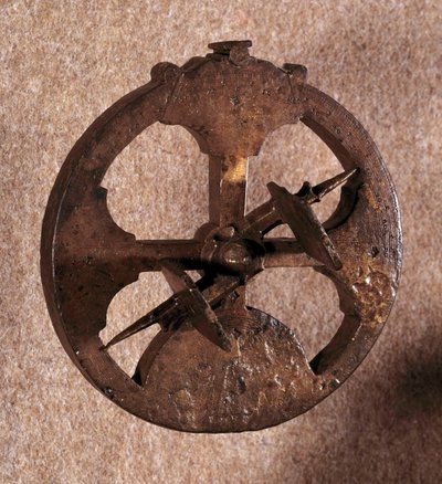 Astrolaabi, astronominen mittauslaite, jota navigaattorit käyttävät. Valmistettu Portugalissa. 1648. tekijältä Portuguese School