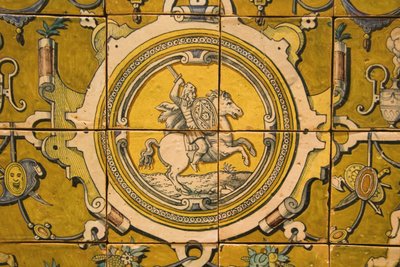 Teodosio II:n (1568-1630) Braganzan herttuan käsivarret (keraaminen) tekijältä Portuguese School