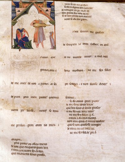 Sivu 197R Ajuda säkeistö, sivu 197R, 1200-1300-luku tekijältä Portuguese School