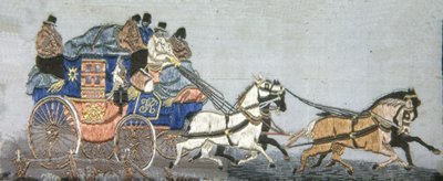 The London & York Royal Mail Coach, Englanti, 1879. tekijältä Possibly Thomas Stevens.