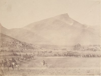 [Lähtö Khivan Khanin metsästyshaudalle], 1840-60-luvut. tekijältä Possibly by Luigi Pesce.
