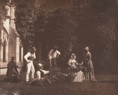Els venedors de fruites, ca. 1845. finlandès tekijältä Possibly by William Henry Fox Talbot.
