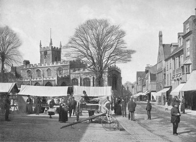 Market-Place, Huntingdon, 1896 tekijältä Poulton and Co
