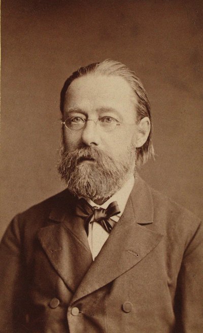 Säveltäjä Bedrich Smetanan muotokuva, 1878. tekijältä Prague . Photo studio J. Mulac