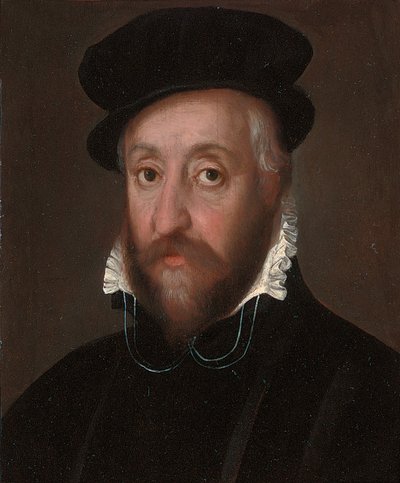 Muotokuva herrasmiehestä, joka tunnetaan perinteisesti nimellä Herzog von Alba, Praha, n. 1600 tekijältä Prague School