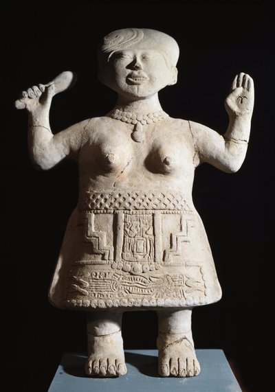 Esikolumbialainen taide, Totonac-sivilisaatio: esittelijäkäsivarsien patsas ilmassa 6.-9. vuosisadalla JC:n jälkeen El Tajinista (kivi) tekijältä Pre Columbian Pre Columbian
