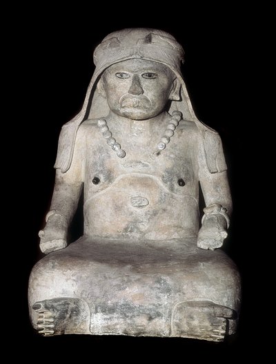 Esikolumbialainen taide: vanha nainen, jolla on päällinen. Veistos Veracruzista (Meksiko) tekijältä Pre Columbian Pre Columbian