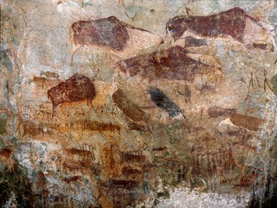San ihmisten tekemät luolamaalaukset, kolmas vuosituhat eKr tekijältä Prehistoric Prehistoric