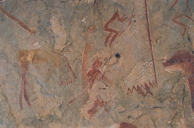 Ihmis- ja eläinhahmot (luolamaalaus) tekijältä Prehistoric Prehistoric