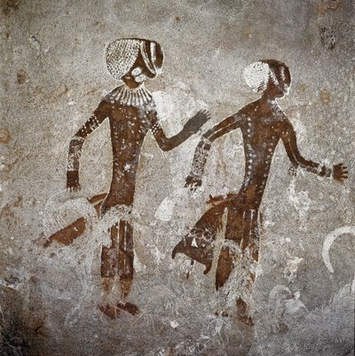 Ihmishahmoja. Luolamaalauksia, 8000-7000 eKr tekijältä Prehistoric Prehistoric