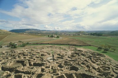Italia, Sardinian alue, Barumini, Medio Campidanon maakunta, arkeologinen kohde "Su Nuraxi" tekijältä Prehistoric Prehistoric