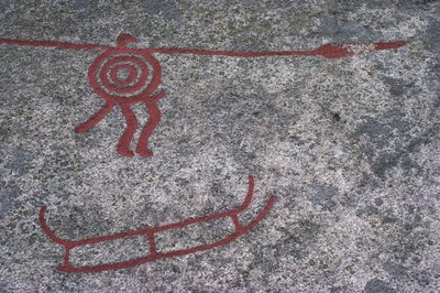 Ruotsi, Vastra Gotalandin lääni, Bohuslanin pohjoispuolella, Tanum (Tanumshede), kalliomaalauksia tekijältä Prehistoric Prehistoric