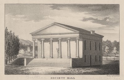 Goethean Society Hall, Marshall College, Mercersberg, PA, 1830. tekijältä Prof. Budd