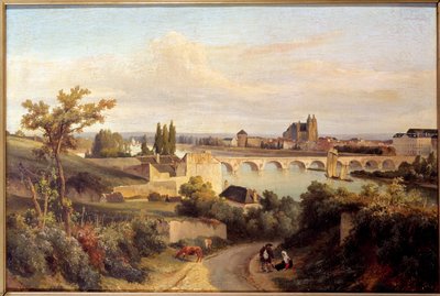Toursin silta vuonna 1833 Prosper Barbotin (1798-1878) maalaus 1833 Nantes, Musee des Beaux Arts tekijältä Prosper Barbot