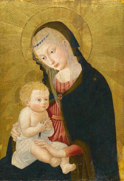 Madonna ja lapsi, vuoden 1445 jälkeen (tempera ja kultalehti paneelissa) tekijältä Pseudo Jacopino di Francesco