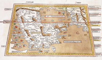 Kuudes Asie Tabula, 1541 tekijältä Ptolemy
