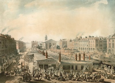 Covent Garden, Lontoo tekijältä Pugin and Rowlandson