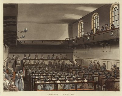 Kveekarien kokous tekijältä Pugin and Rowlandson