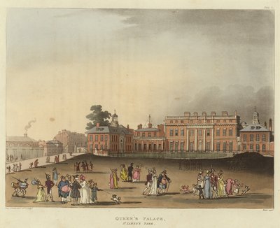 Kuningattaren palatsi tekijältä Pugin and Rowlandson