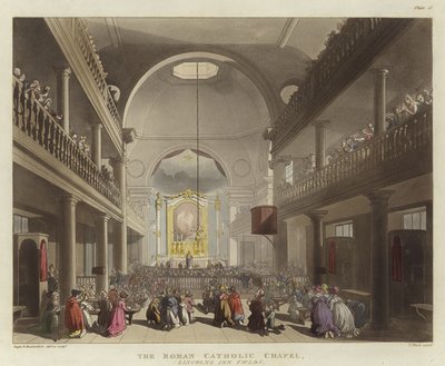Roomalaiskatolinen kappeli tekijältä Pugin and Rowlandson